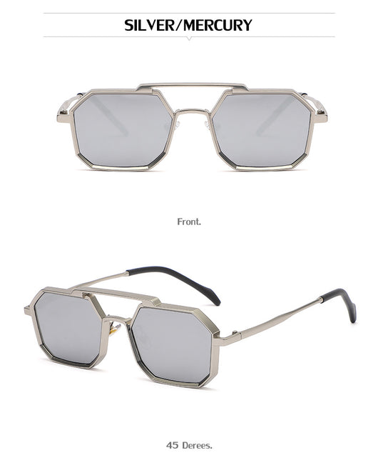 Gafas de Sol Steampunk Marco Poligonal Compacto - Image 28