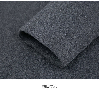Abrigo de Lana con Cuello Polo para Hombre - Elegancia Casual - Image 19
