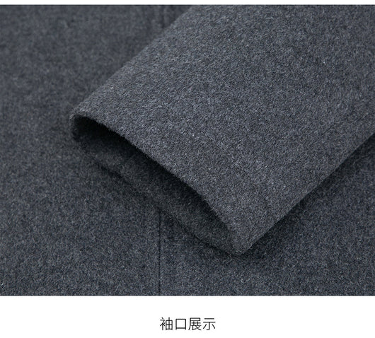 Abrigo de Lana con Cuello Polo para Hombre - Elegancia Casual - Image 19