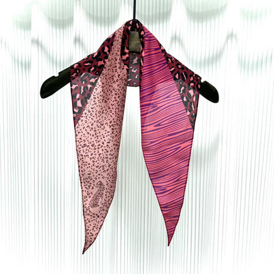Pañuelo de Seda Crepe Estampado Diamante - Image 29