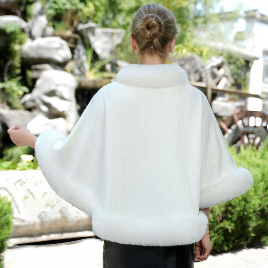 Poncho Tejido Grueso de Color Liso para Otoño e Invierno - Image 27