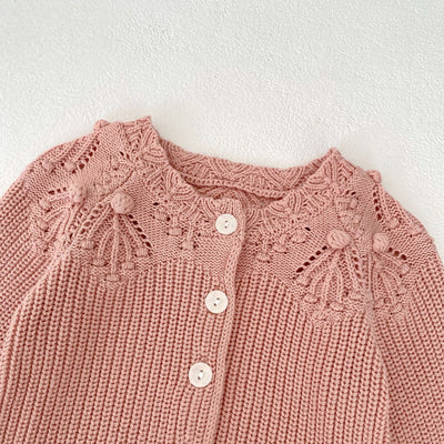 Cardigan de Lana Tejida con Encaje para Bebé - Image 25