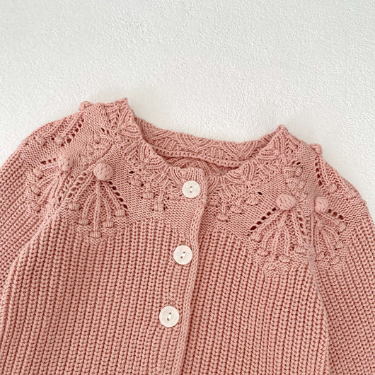 Cardigan de Lana Tejida con Encaje para Bebé - Image 25
