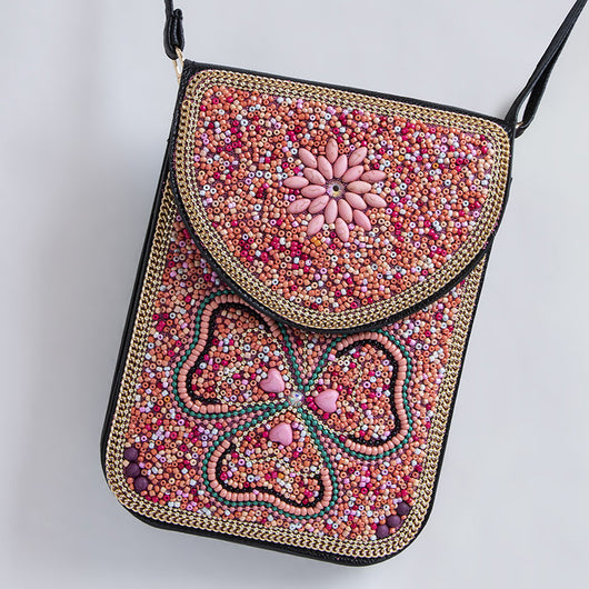Bolsa Bohemia para Celular con Cuentas y Concha Marina - Image 97
