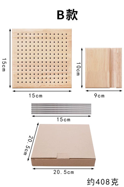 Tablero de Tejido en Madera Maciza para Cuadrados de Crochet - Image 16