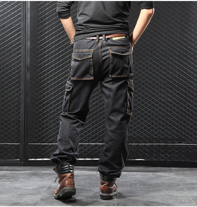 Pantalones Cargo Rectos Holgados Talla Grande para Hombre - Image 8