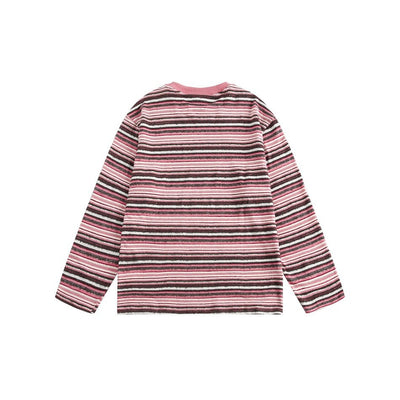 Camiseta a Rayas de Manga Larga - Sudadera Versátil para Hombre y Mujer - Image 20