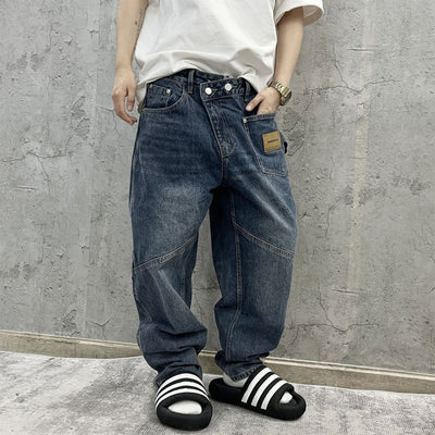 Pantalones Cargo Vaqueros Retro Lavado Pesado con Diseño de Bolsillos Oblicuos - Image 83