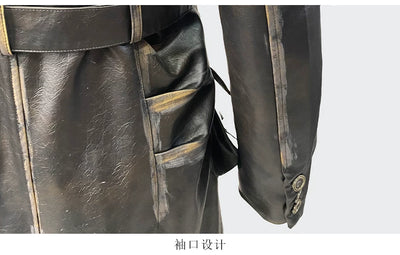 Chaqueta de Cuero para Motociclista Talla Grande - Image 34