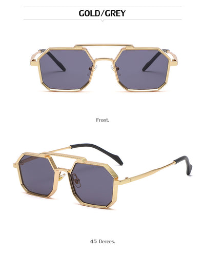Gafas de Sol Steampunk Marco Poligonal Compacto - Image 24