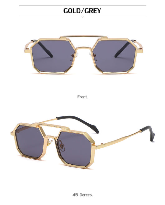 Gafas de Sol Steampunk Marco Poligonal Compacto - Image 24