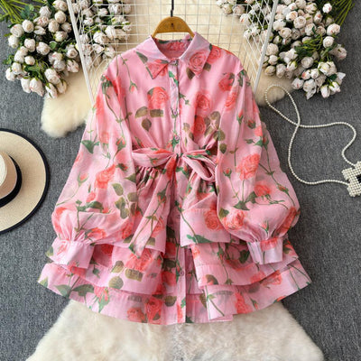 Jumpsuit Elegante con Cintura Ajustable, Volantes Escalonados y Detalles de Encaje Retro - Image 15