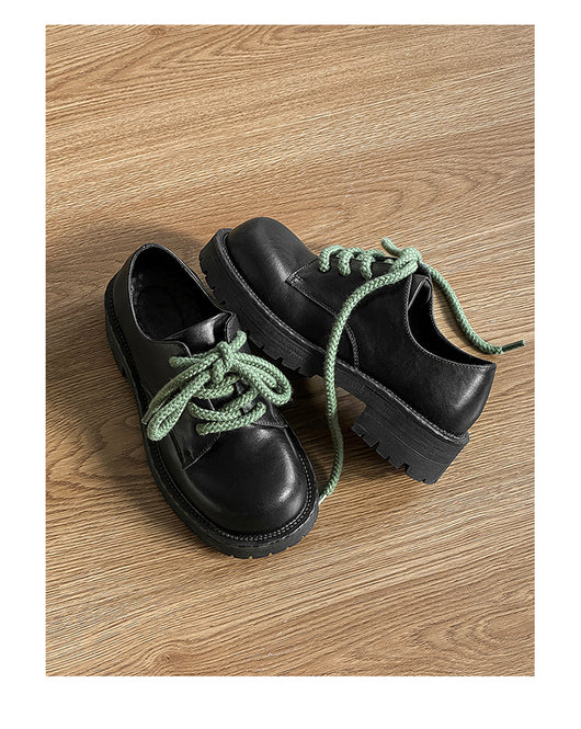 Zapatos Casuales de Cuero con Plataforma Elevadora para Hombre Big Head Derby - Image 13