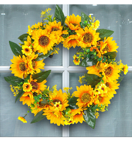 Adorno de Pared Girasol Primavera con Ratán y Madera Rústica - Image 16