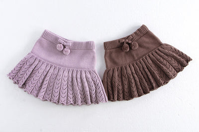Falda Pantalón Plisada Retro Hueca para Niñas - Image 21