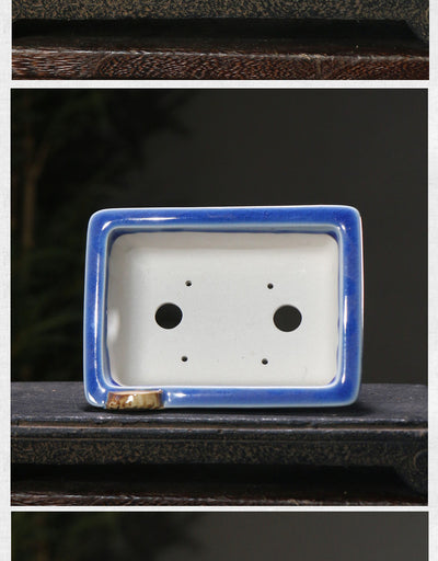 Maceta Rectangular de Cerámica Zisha con Flores Pintadas - Image 12