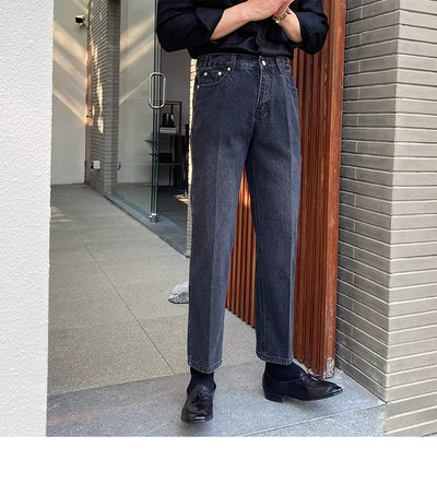 Jeans Slim Fit Estilo Retro Británico para Hombre - Image 81