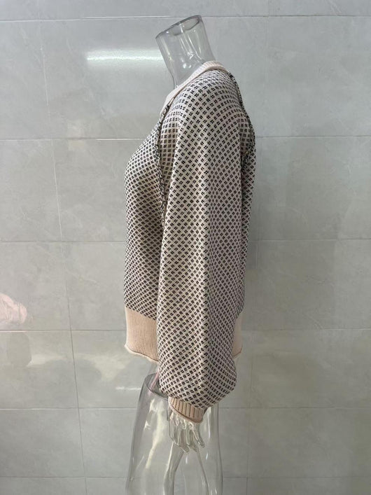 Suéter Tejido Jacquard Cuello Redondo para Otoño e Invierno - Image 16