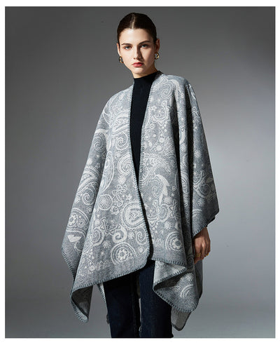 Chal Cruzado de Lana Jacquard con Estampado Paisley - Image 22