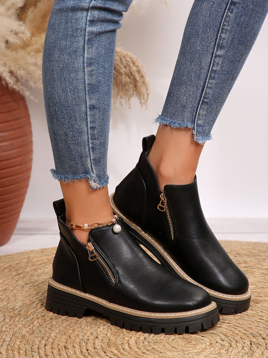 Botas de Tacón Alto Redondo para Otoño e Invierno - Image 17