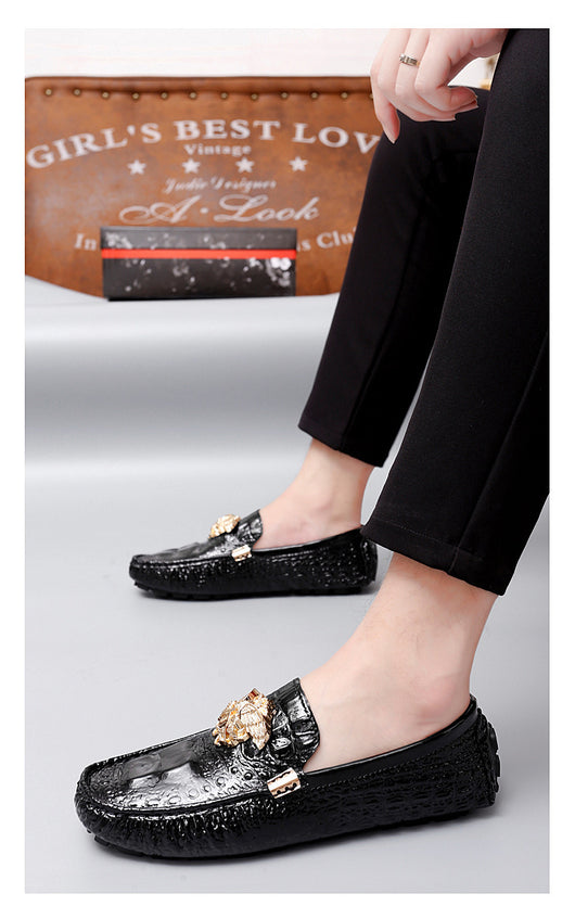 Zapatos de Cuero Casual con Hebilla Metálica y Pedal - Image 23