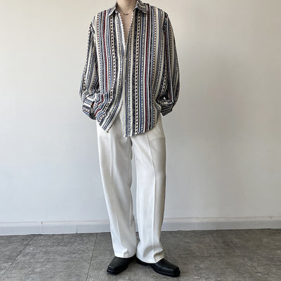Camisa Retro Europea de Manga Larga para Vacaciones - Image 21