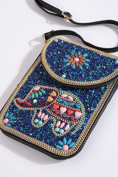 Bolsa Bohemia para Celular con Cuentas y Concha Marina - Image 55