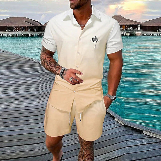 Conjunto Hawaiano Hombre: Camisa y Shorts Holgados de Manga Corta - Image 48