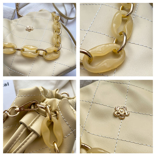Bolsa Bandolera Cuadros Estilo Western con Cadena Texturizada para Mujer - Image 10