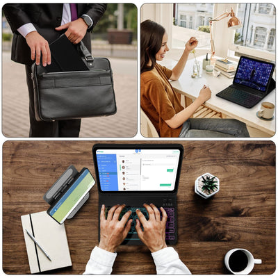 Funda iPad con Teclado Bluetooth Luminoso en Cuero Premium - Image 26