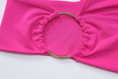 Falda Plisada Ajustada con Top Tubo Espalda Descubierta - Image 67