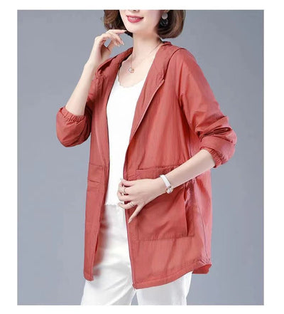 Chaqueta Protectora UV Suelta Talla Grande para Mujer - Image 25