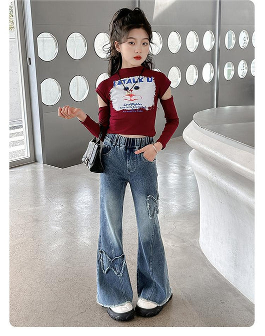 Pantalones Vaqueros Elásticos Casuales Versátiles para Niñas - Image 17