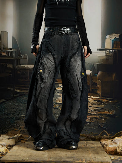 Jeans Holgados Desgastados con Bordes Crudos Estilo Urban - Image 26