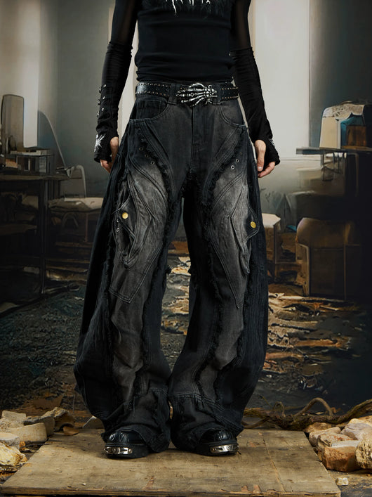 Jeans Holgados Desgastados con Bordes Crudos Estilo Urban - Image 26