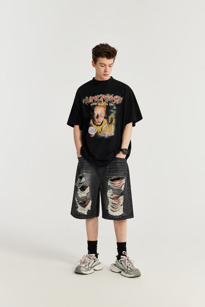 Shorts de Mezclilla Rotos Estilo Hip Hop Urbano - Image 28