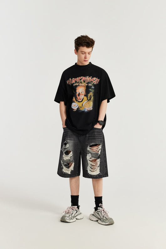 Shorts de Mezclilla Rotos Estilo Hip Hop Urbano - Image 28