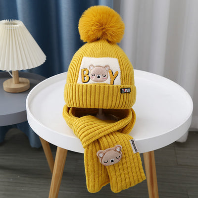 Gorro y Bufanda Tejida para Bebé - Conjunto Osito Calientito - Image 15