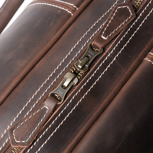 Bolsa de Viaje Portátil para Hombre en Cuero Genuino Estilo Retro - Image 34