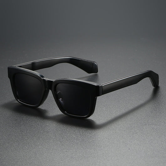 Black square-frame sunglasses with bright orange polarized lenses, designed for outdoor driving and anti-glare. - Image 17