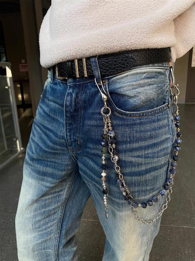 Pantalón Cargo Multifuncional con Cadena de Cintura y Cierre Combinado - Image 15