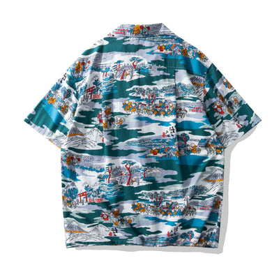 Camisa Hawaiana Cuello Cubano Floral - Image 46