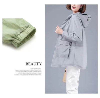 Chaqueta Protectora UV Suelta Talla Grande para Mujer - Image 35