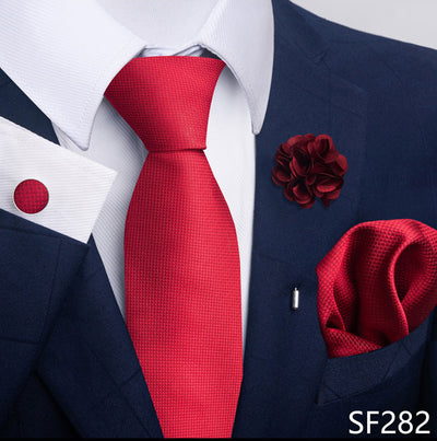 Combo Corbata, Traje y Pañuelo de Bolsillo para Hombre - Juego 8 - Image 122
