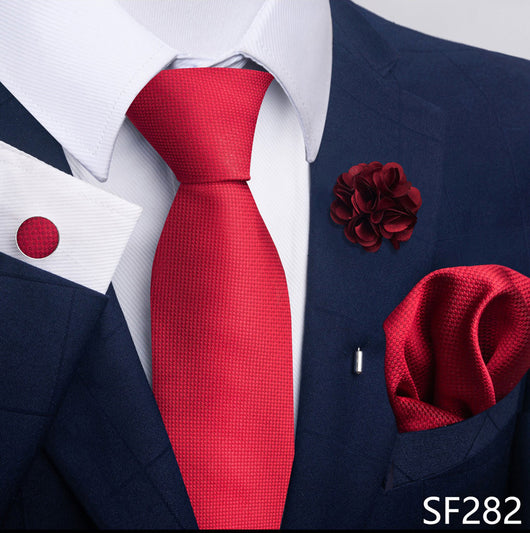 Combo Corbata, Traje y Pañuelo de Bolsillo para Hombre - Juego 8 - Image 122