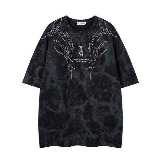 Camiseta Retro Americana Bordada con Espinas para Hombre - Image 46