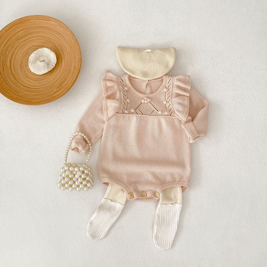 Blusa Infantil de Encaje Manga Larga Color Liso - Versátil y Elegante - Image 15