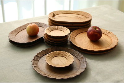 Bandeja de Té Japonesa Artesanal en Madera con Encaje Tallado a Mano - Image 29