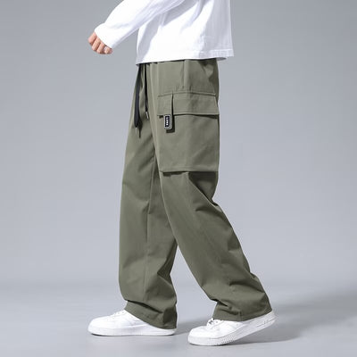 Pantalones Cargo Rectos para Niños con Bolsillos Amplios y Cordón Ajustable - Image 8