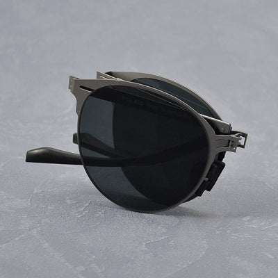 Gafas de Sol Vintage Plegables para Hombre en Acero Inoxidable - Image 25